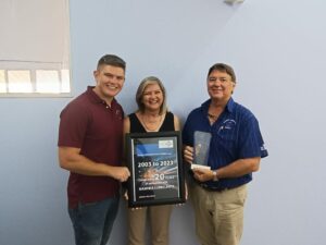 From left: NAMLUB team MP Pretorius, Sonja Pretorius, and Bernard Pretorius.